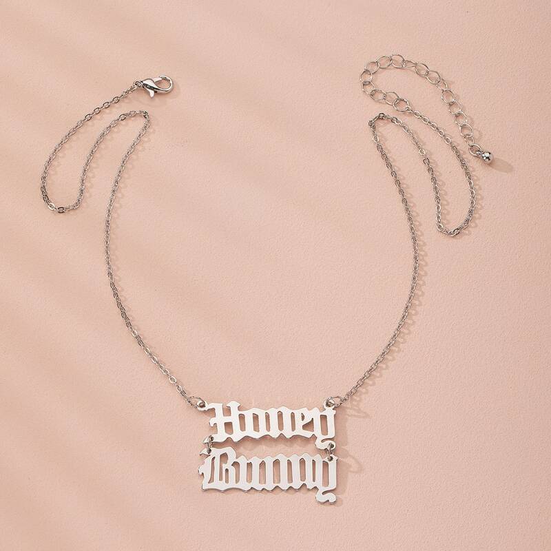 

Letter Charm Necklace, Silver