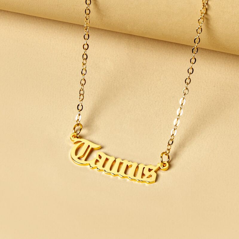 

Letter Charm Necklace, Gold