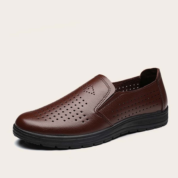

Men Hollow Out Loafers, Brown