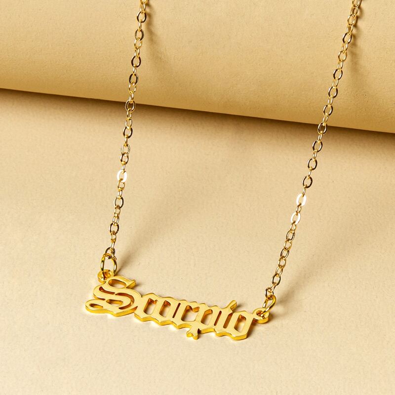 

Letter Charm Necklace, Gold