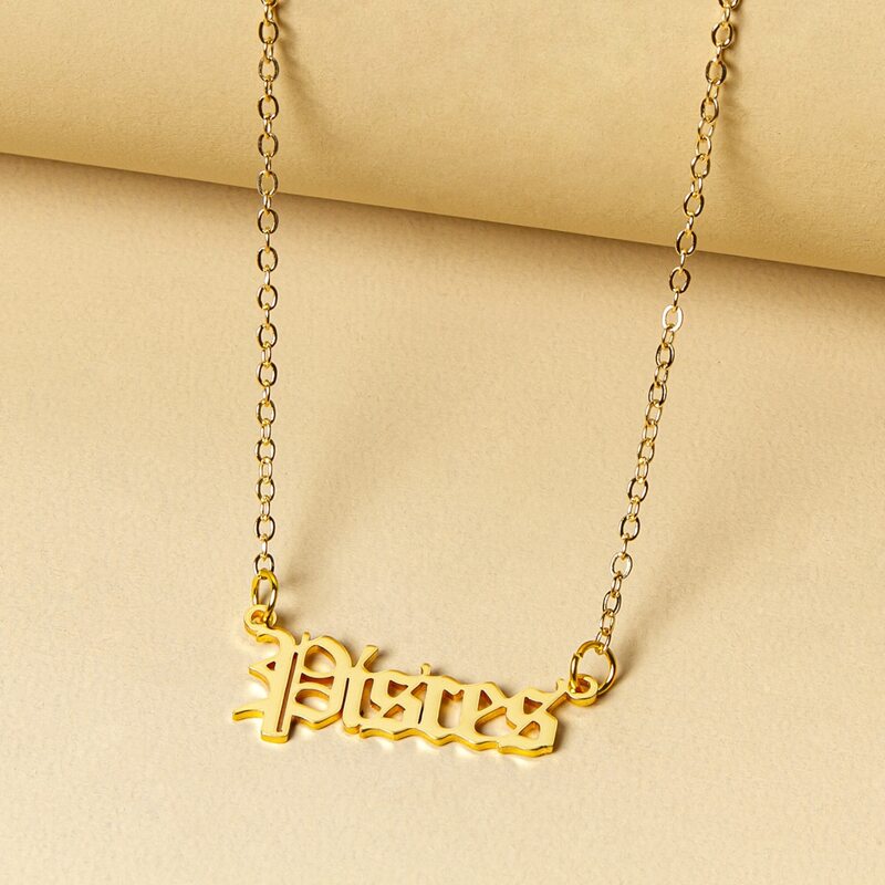 

Letter Charm Necklace, Gold