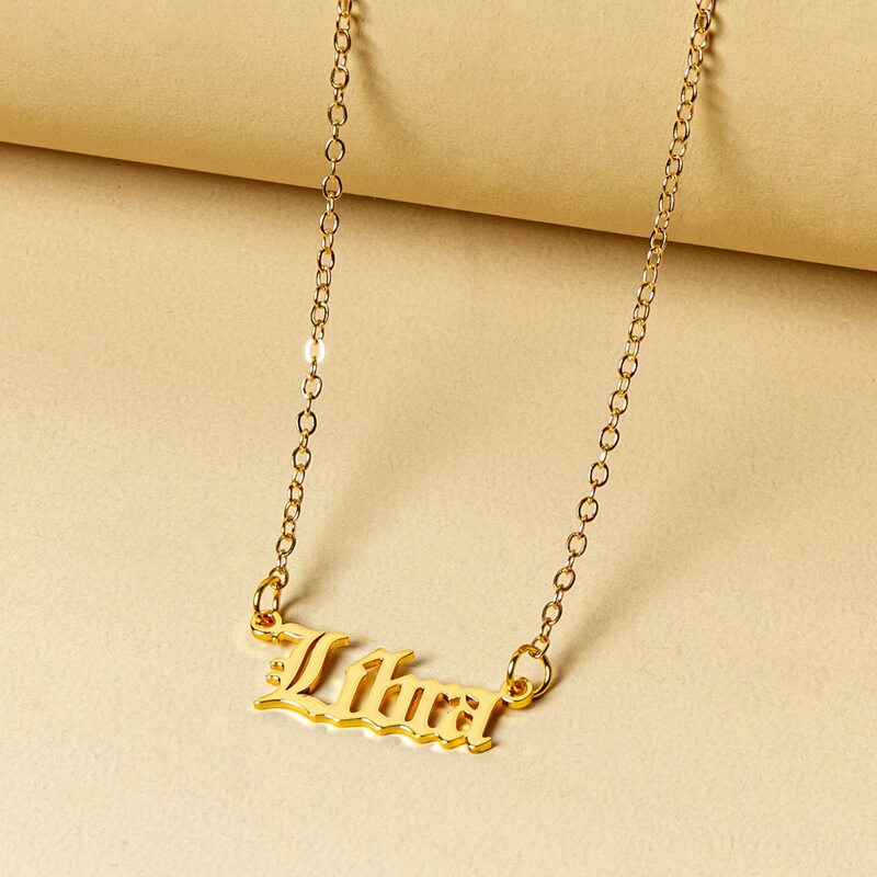 

Letter Charm Necklace, Gold