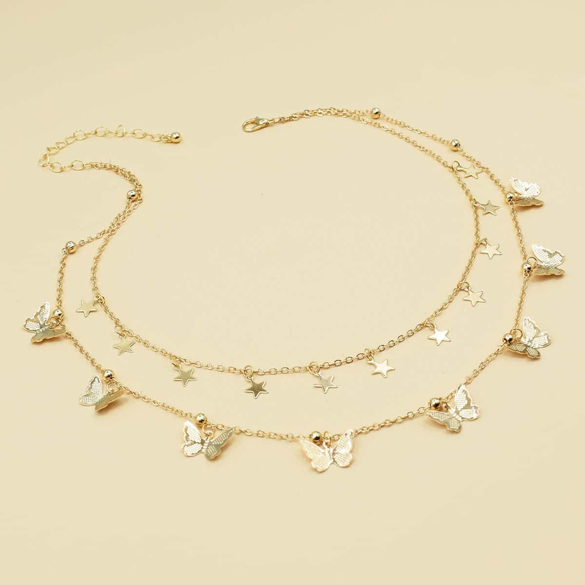 

Star Tassel Layered Necklace, Gold