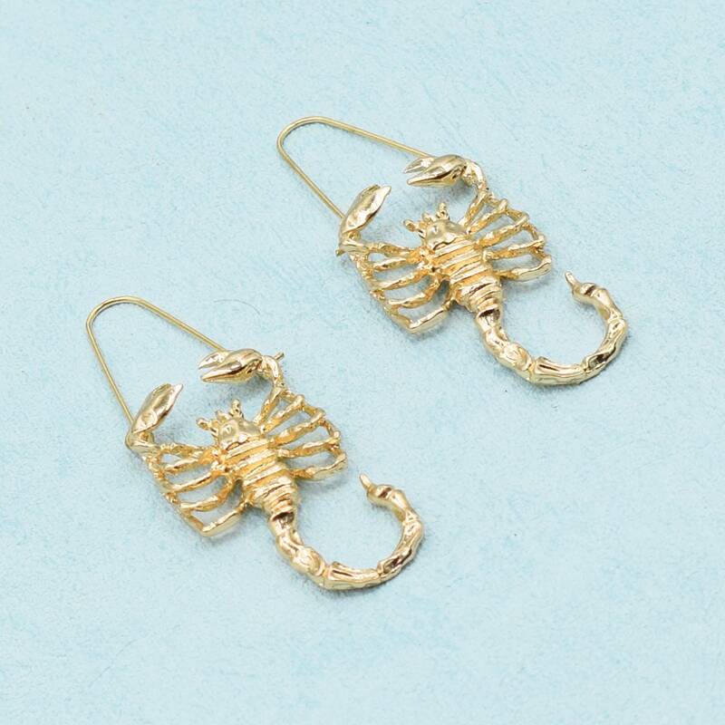

Scorpio Drop Earrings, Gold