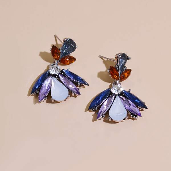 

Rhinestone Decor Drop Earrings, Multicolor