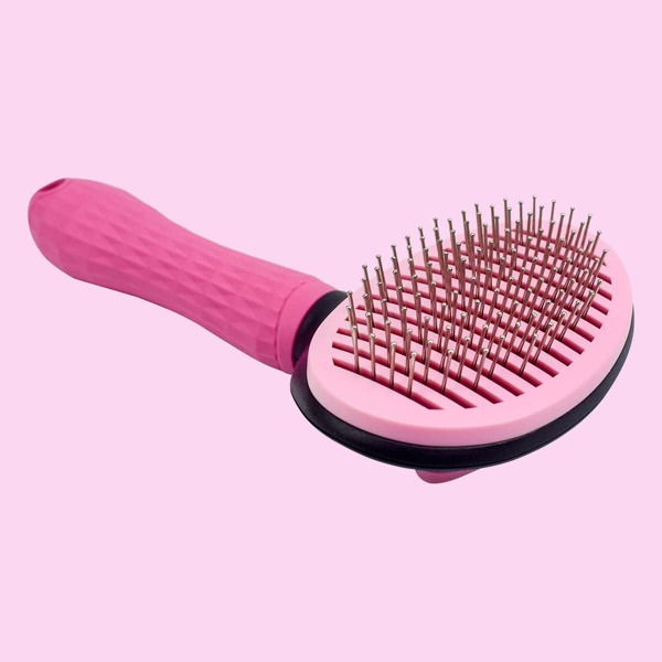 

1pc Stainless Dog Grooming Comb, Pink