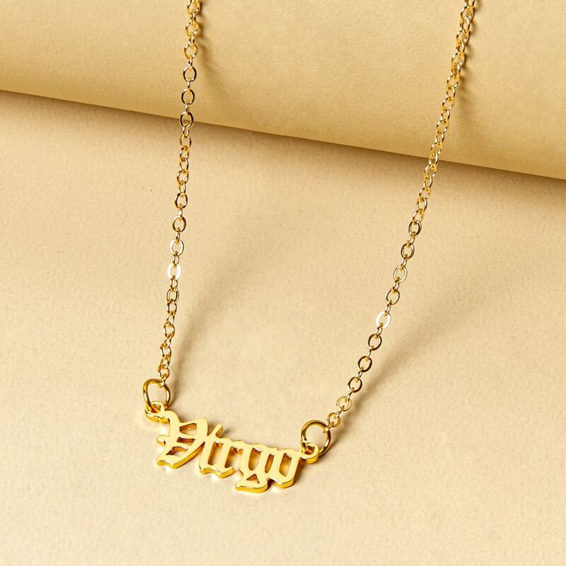 

Letter Charm Necklace, Gold