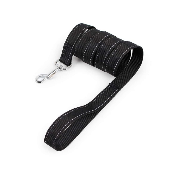 

1pc Nylon Reflective Dog Leash, Black