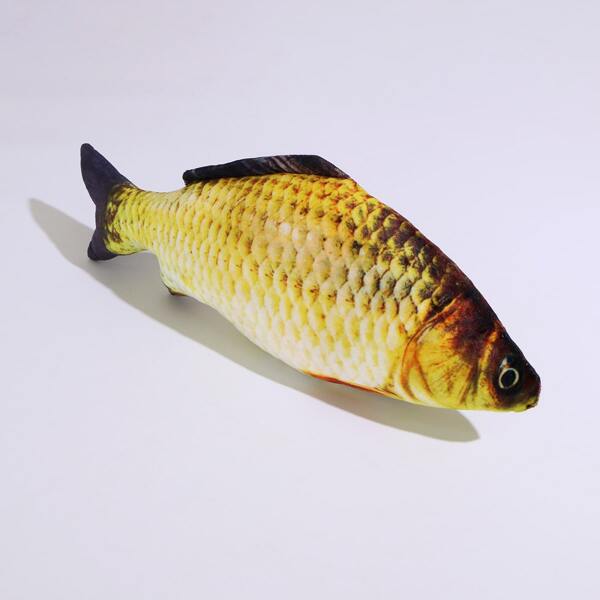 

1pc Fish Shaped Cat Toy, Yellow