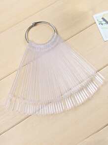 48 piezas carta de uña falsa transparente - transparente - Ver 6