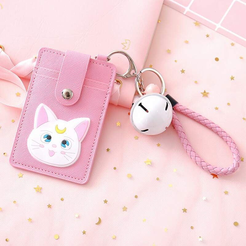 

1pc Random Keychain Card Holder, Pink