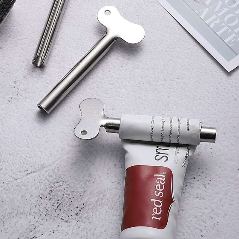 

1pc Metal Toothpaste Squeezer, Silver