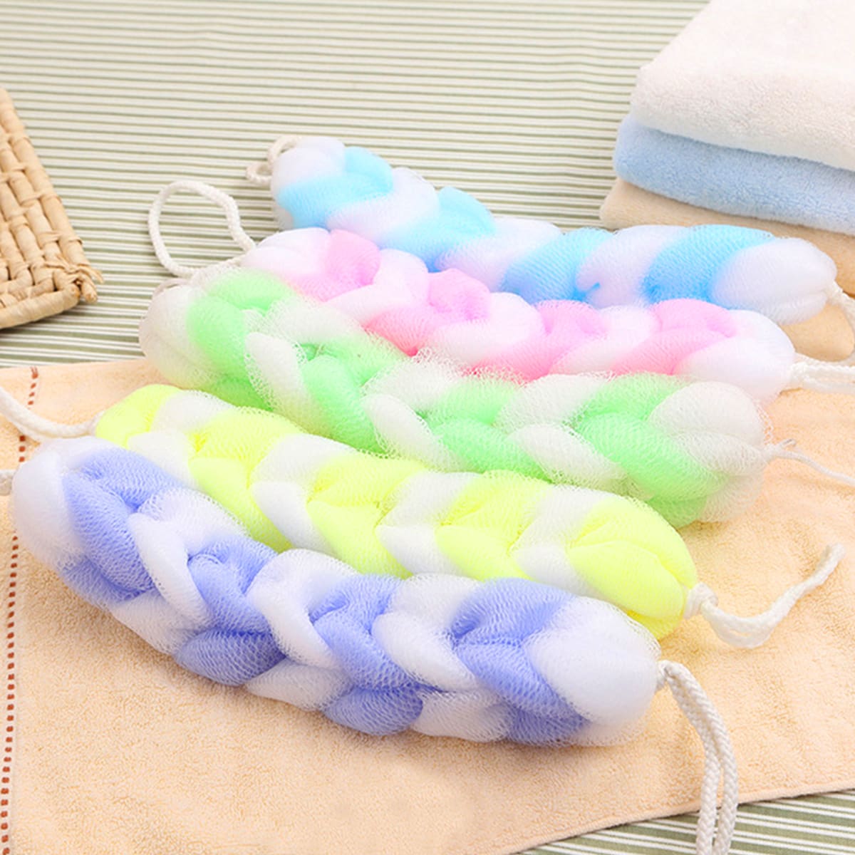 

1pc Random Foaming Bath Strip, Multicolor