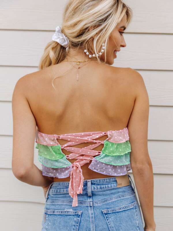ruffle tube top