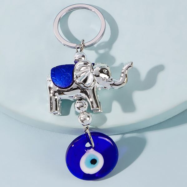 

Eye Charm Keychain, Blue