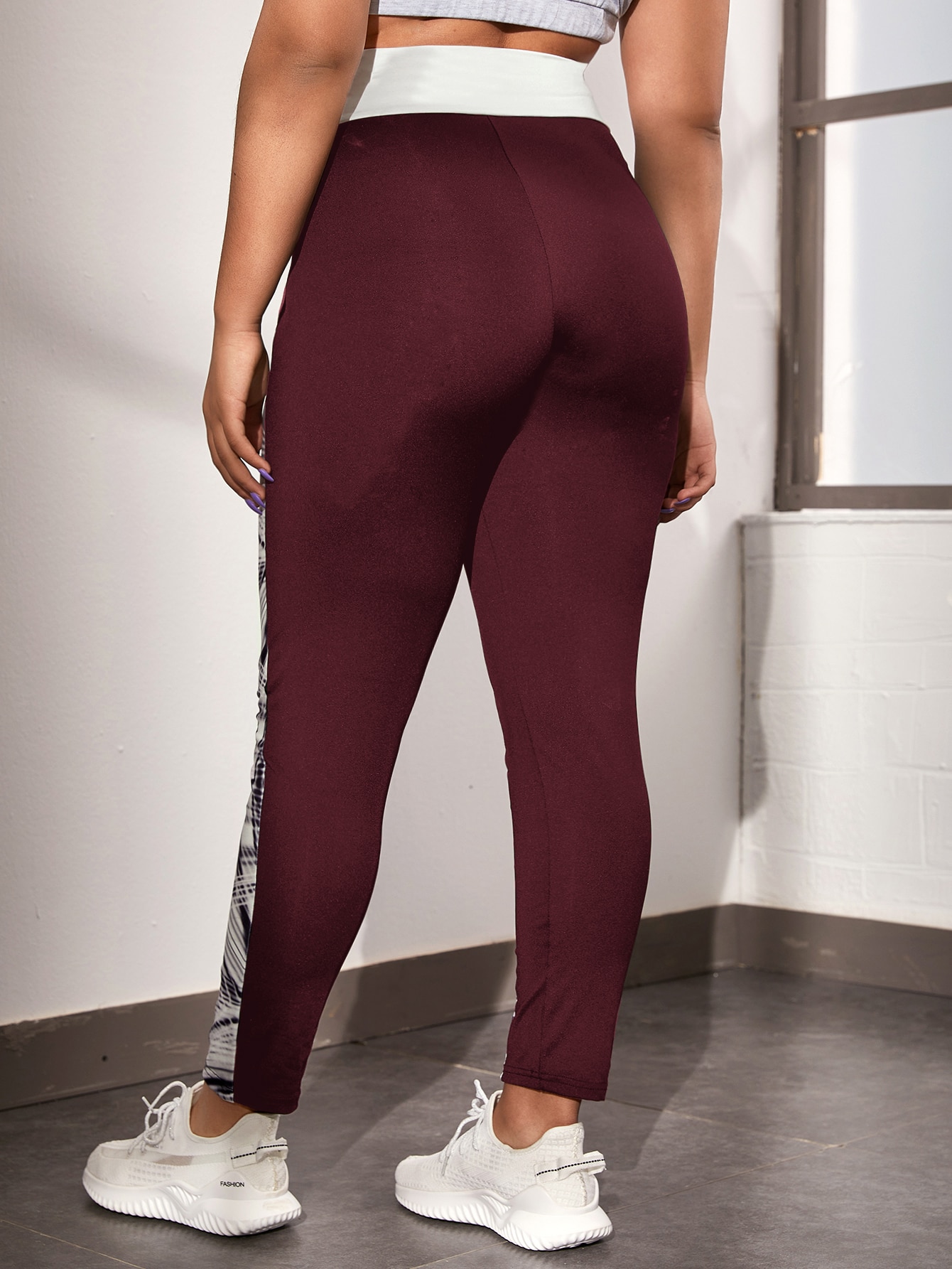 Leggings larghi laterali in vita larga | SHEIN ITALIA