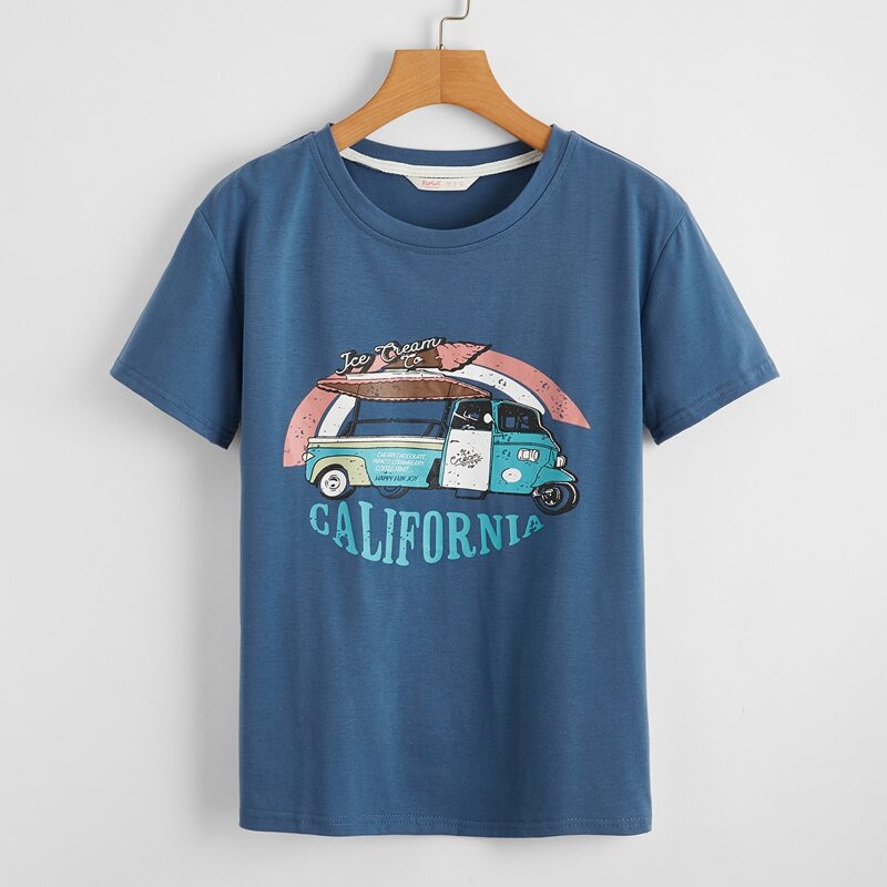 

Car Graphic Tee, Navy blue