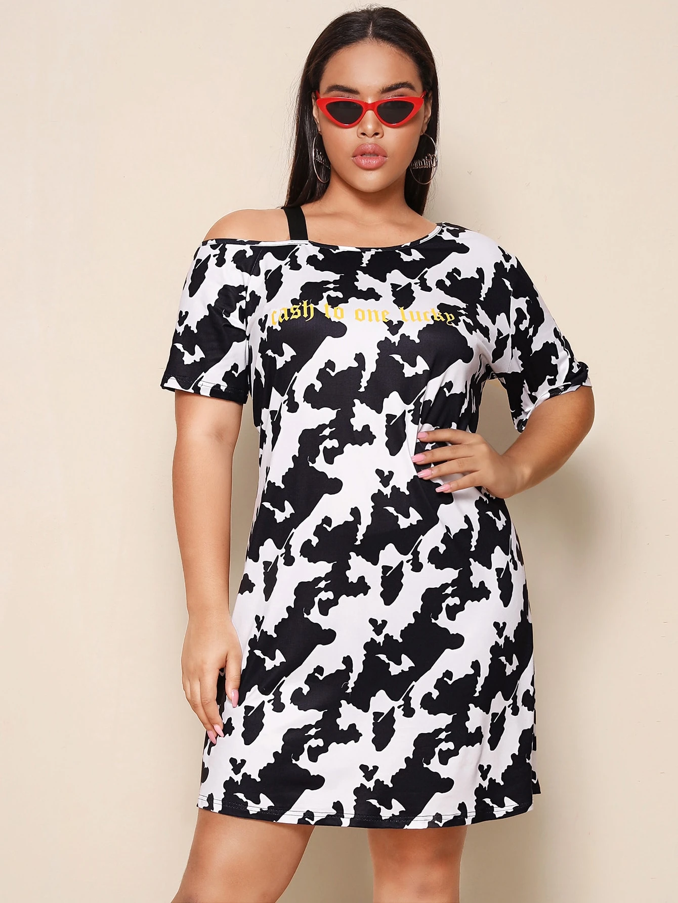 cow print dress plus size