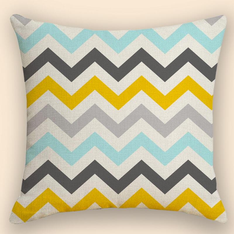 

1pc Chevron Print Cushion Cover Without Filler, Multicolor