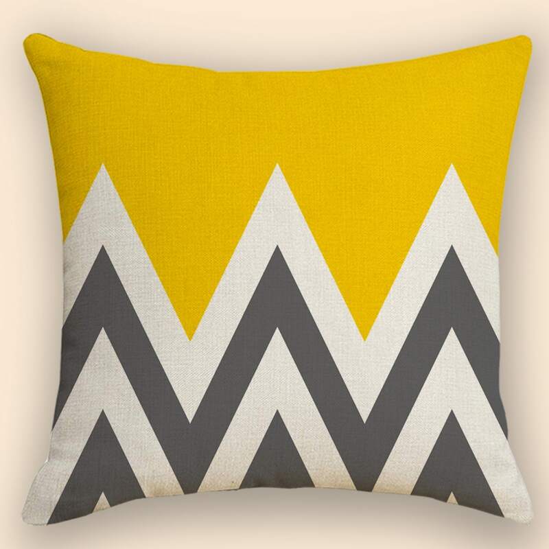 

1pc Geometric Print Cushion Cover Without Filler, Multicolor