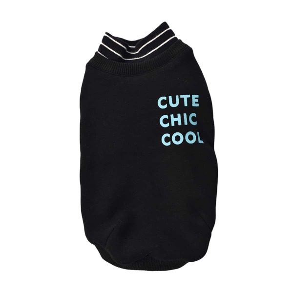 

1pc Cotton Cat Hoodie, Black