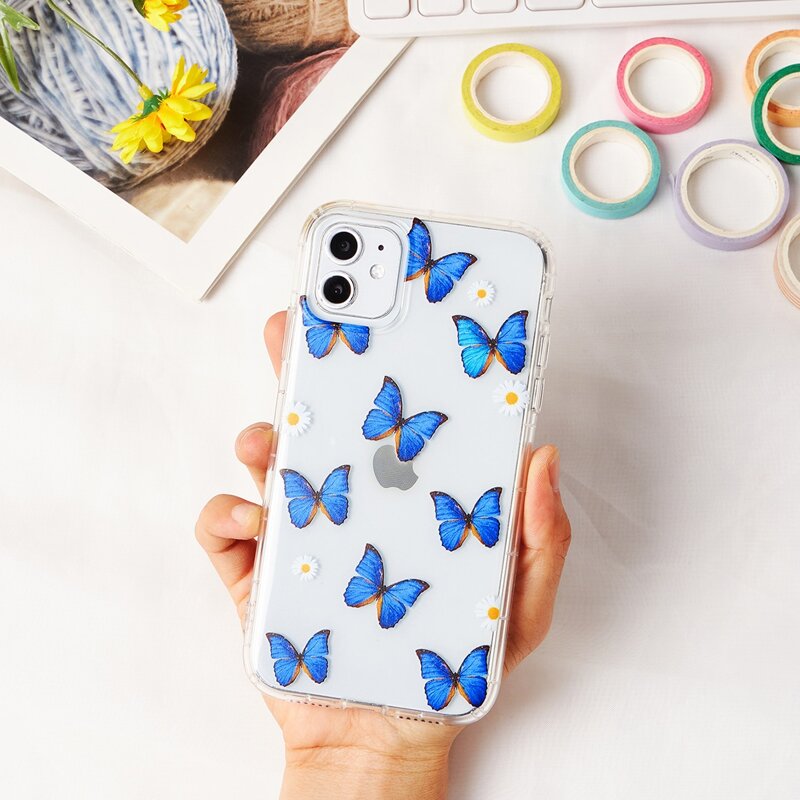 

Butterfly & Daisy Clear iPhone Case