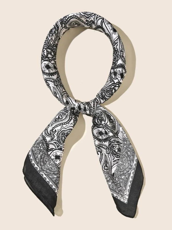 Printed Silk Scarf Shein Uk Printed Silk Scarf Shein Uk