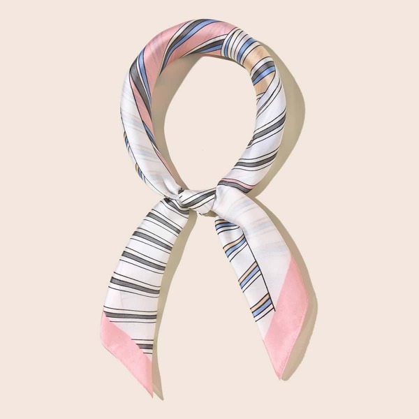 

Printed Silk Scarf, Multicolor
