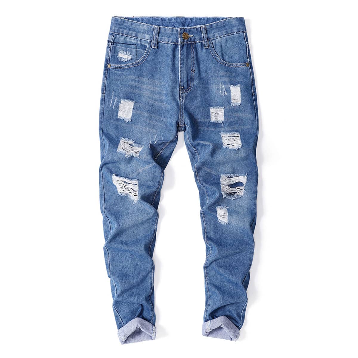 

Guys Ripped Jeans, Medium wash