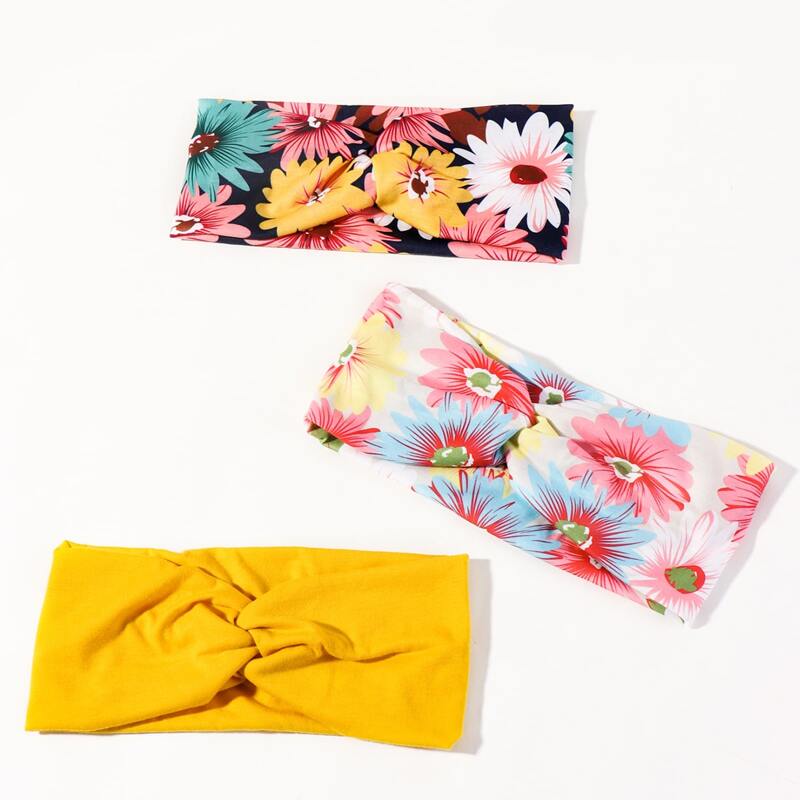 

3pcs Flower Hairband, Multicolor