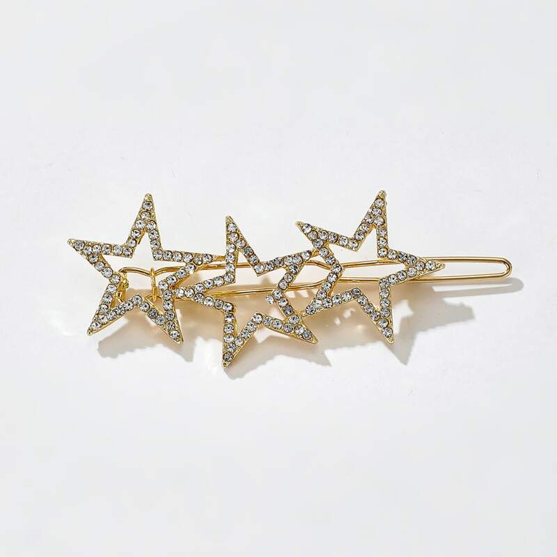 

Rhinestone Star Hair Clip, Gold