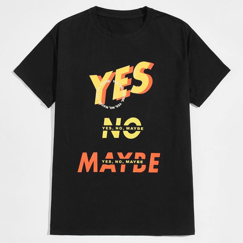 

Guys Letter Graphic Tee, Black