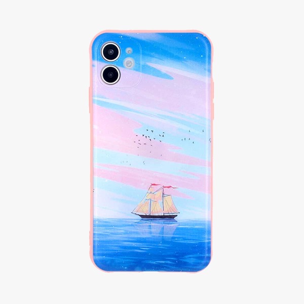

1pc Graphic iPhone Case, Multicolor