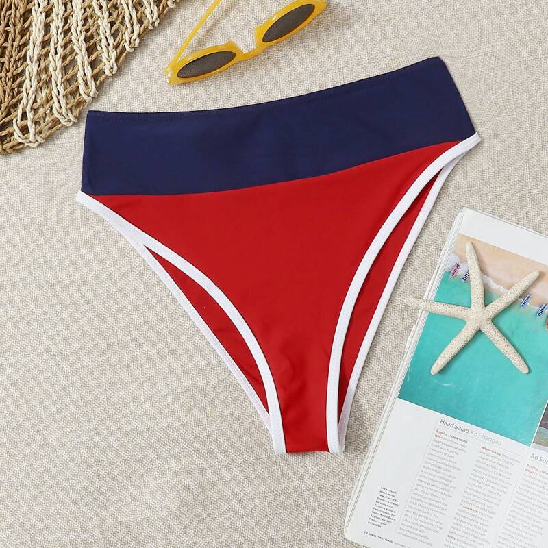 

Colorblock High Waist Bikini Bottom, Multicolor