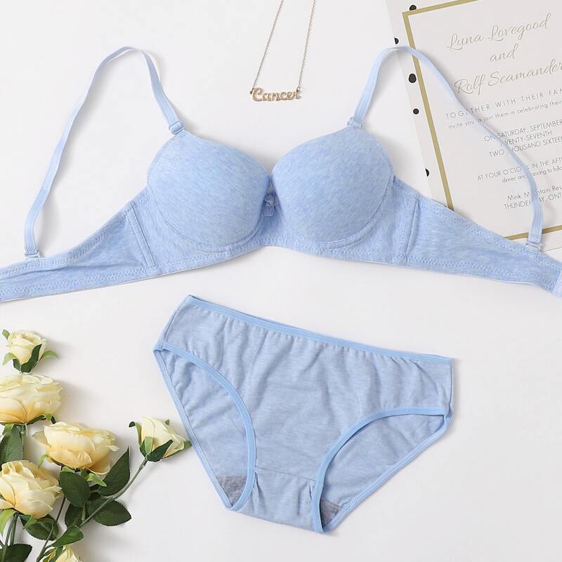

Push Up Underwire Lingerie Set, Pastel baby blue