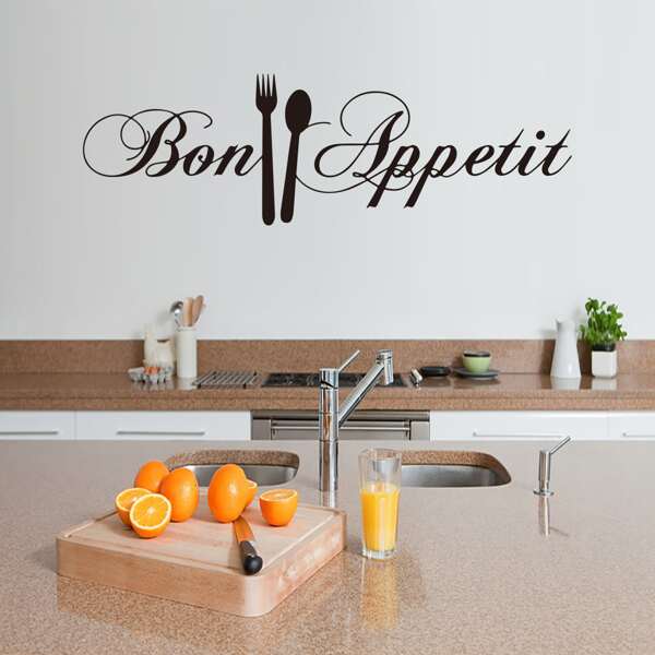

Slogan Graphic Wall Sticker, Black