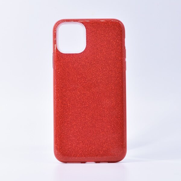 

1pc Glitter iPhone Case, Red