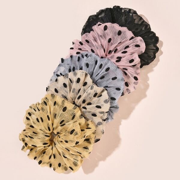 

5шт повязка для волос в горошек, Многоцветный