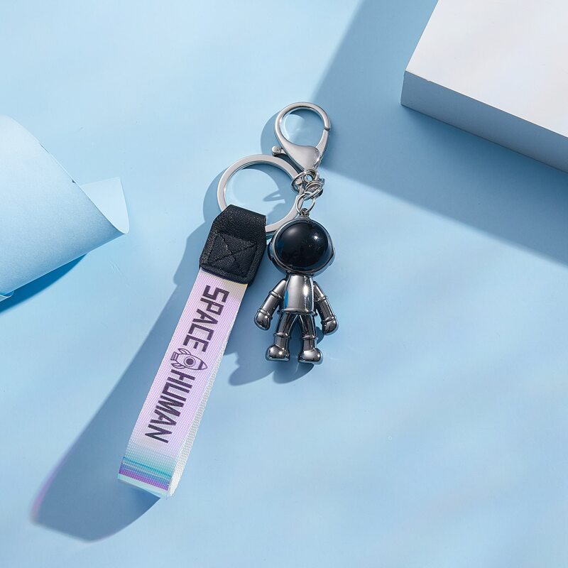 

Astronaut Charm Keychain, Grey