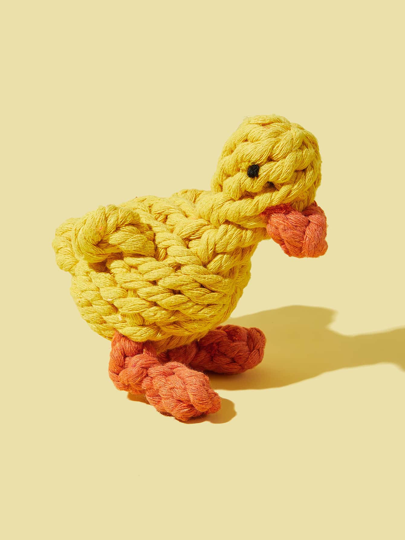 1pc Rope Duck Hand Woven Dog Puzzle Cleaning Pet Nibbling Toy Suitable For Daily Use By Dogs