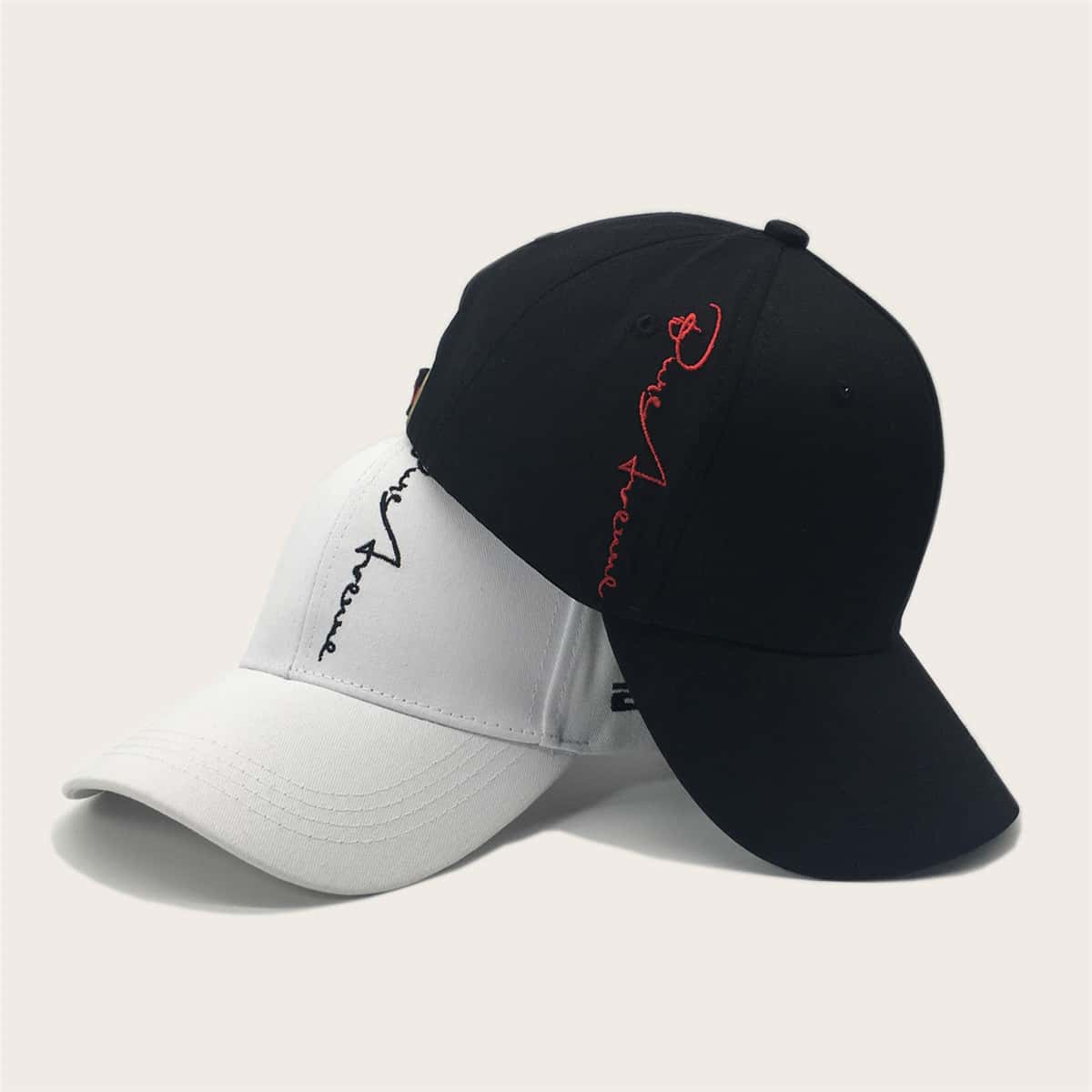 

2pcs Guys Letter Embroidered Baseball Cap, Multicolor