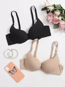 2 conjuntos de sujetadores con aros push up - Multicolor - Ver 1