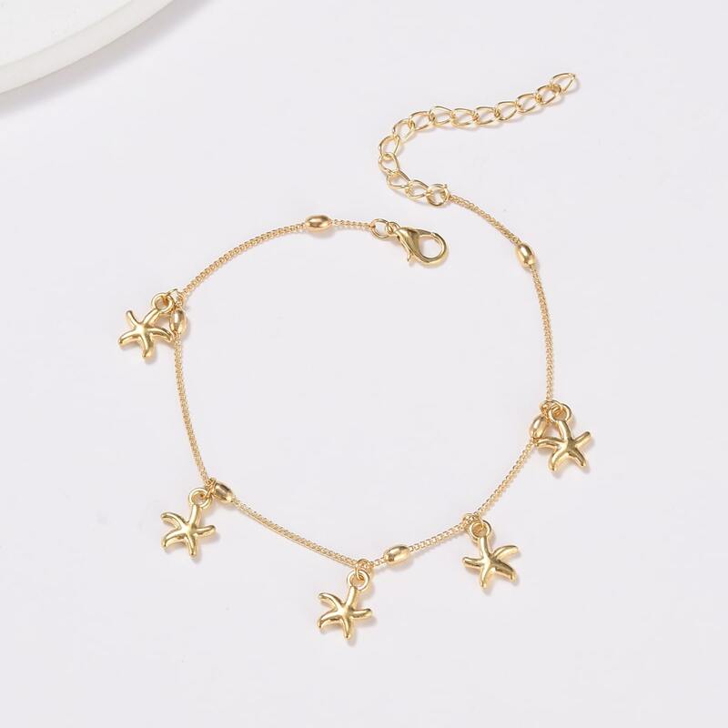 

Starfish Chain Anklet, Gold