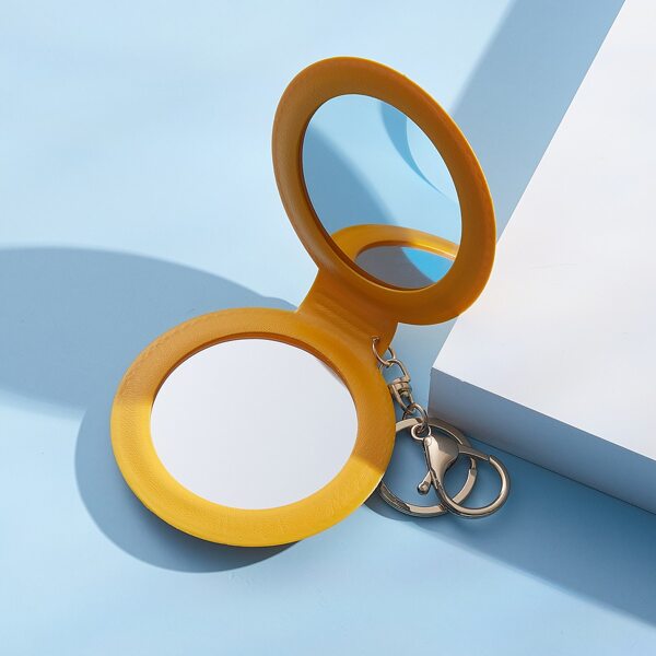 

Mirror Charm Keychain, Yellow