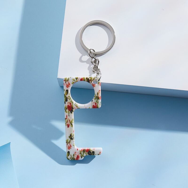 

Ditsy Floral Pattern Charm Keychain, Multicolor