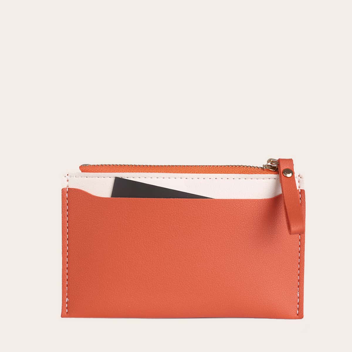 

Minimalist Purse With Card Holder, Orange