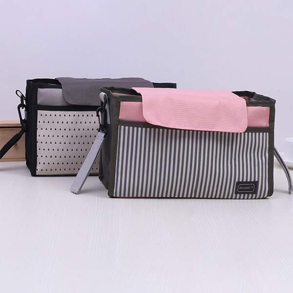 

1pc Random Pattern Baby Stroller Hanging Storage Bag, Multicolor