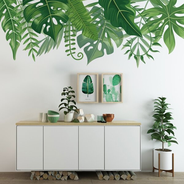 

Leaf Print Wall Sticker, Green