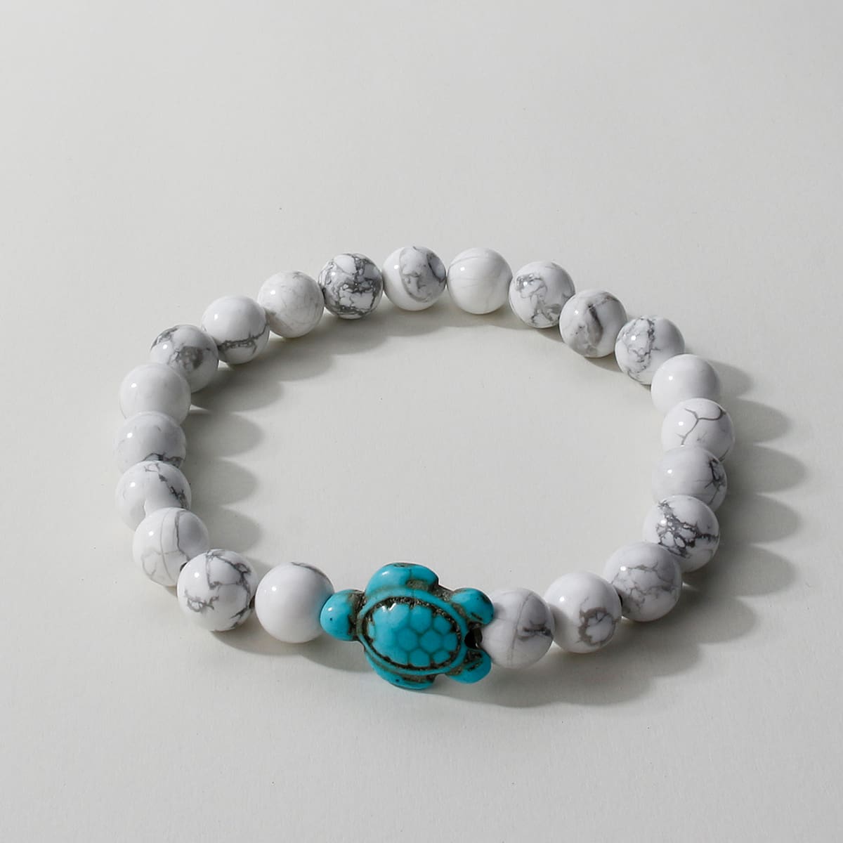 

Guys Round Beaded Bracelet, White