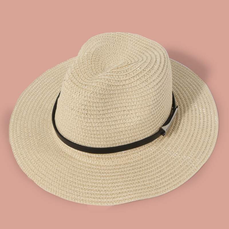 

Guys Plain Straw Hat, Beige